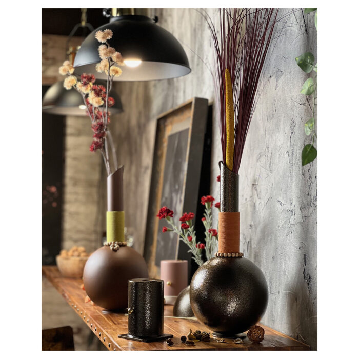 Vase 1952 - Chocolat - Grand vase boule - Déco d'intérieur - Bohème – Image 5
