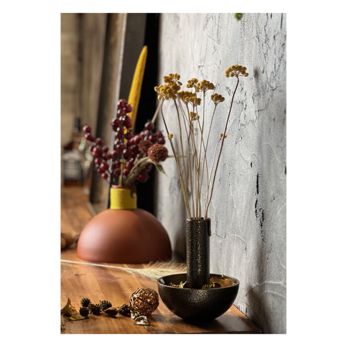 Vase 1974 - Bronze doré - Vase deco design - Soliflore - Moderne – Image 7