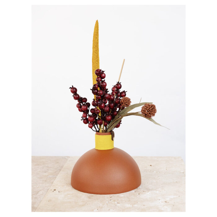 Vase 1944 - Terracotta - Vase dôme métal - Déco d'intérieur - Bohème
