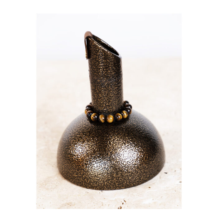Vase 1973 - Bronze doré - Petit vase - Oeil de tigre  - Industriel – Image 5