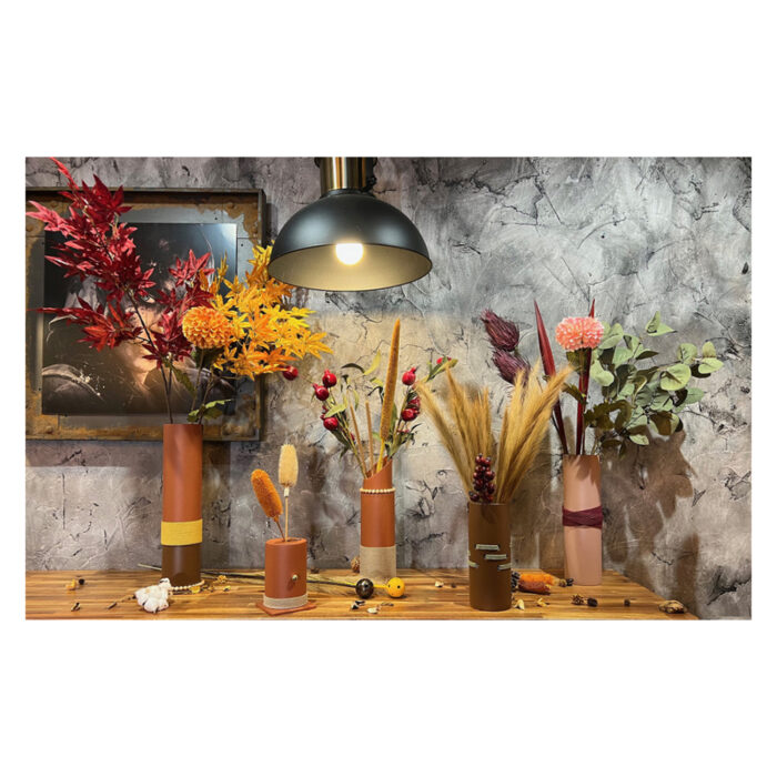 Vase 2019 - Chocolat - Petit vase droit ajouré - Décoration d'intérieur – Image 4