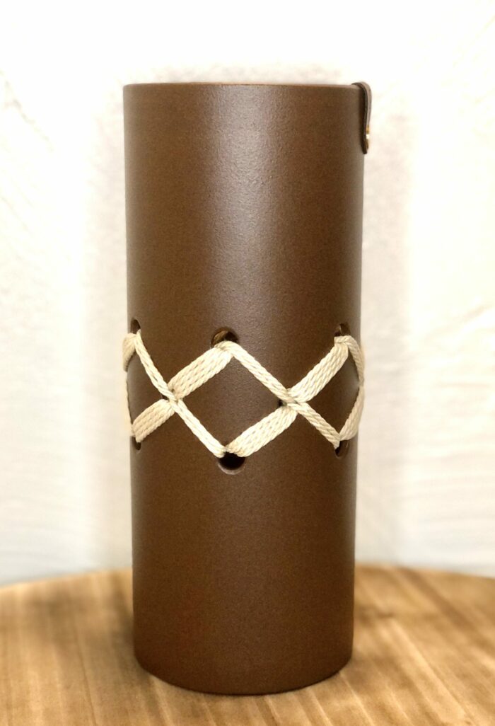 Vase 2025 - Chocolat - Vase tissage naturel - Décoration d'art – Image 2