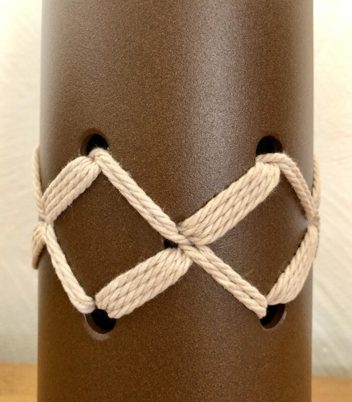 Vase 2025 - Chocolat - Vase tissage naturel - Décoration d'art – Image 3