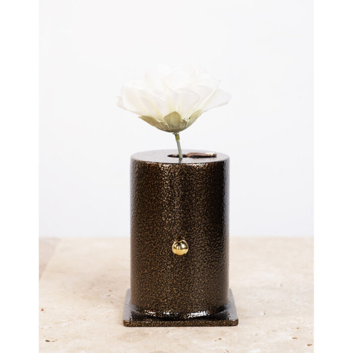 Vase 1995 - Bronze doré - Vase soliflore - Design minimaliste