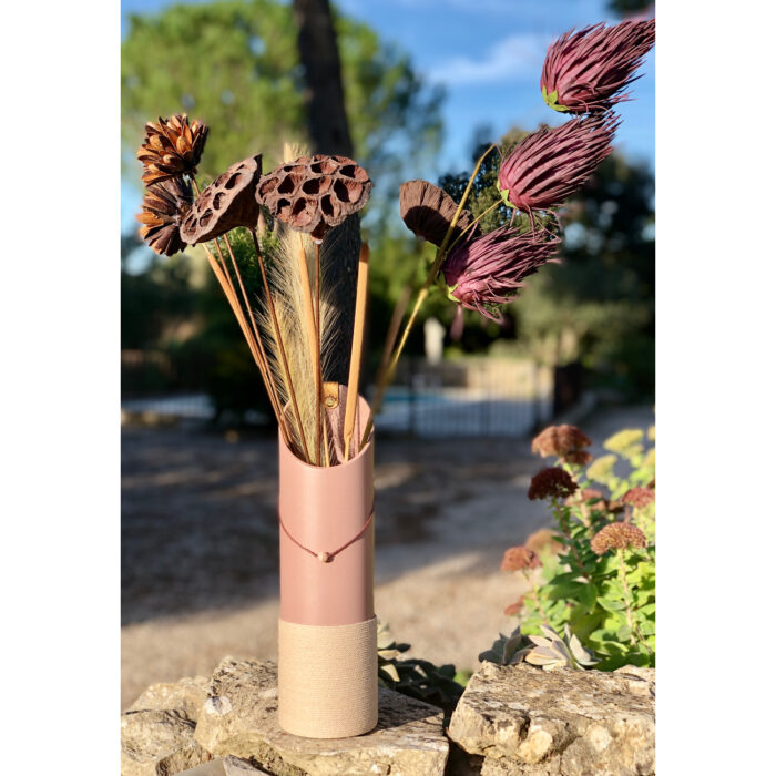 Vase 1999 - Rose poudré - Vase biseauté - Design moderne