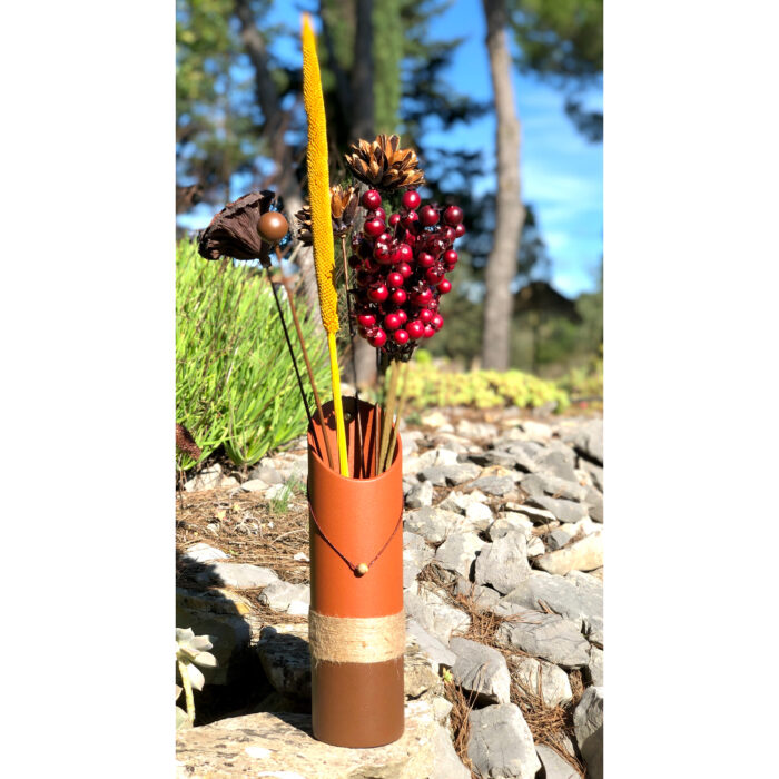Vase 1999 - Bicolore - Terracotta et Chocolat - Vase design