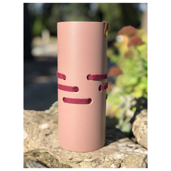 Vase 2019 - Rose poudré - Vase droit ajouré - Déco d'intérieur - Pampa – Image 2
