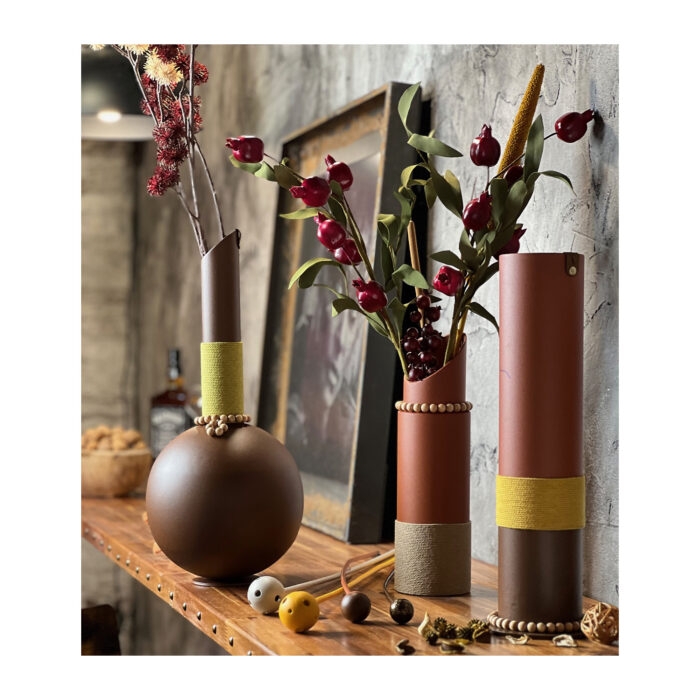 Vase 1971 - Terracotta - Vase design - Déco d'intérieur - Minimaliste – Image 6